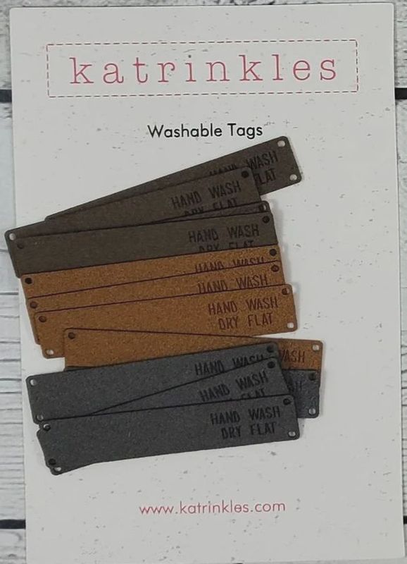 Faux Suede Foldover Washable Tags