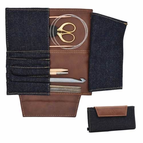 Weekend Travel Needle Case Large, Color: Chocolate