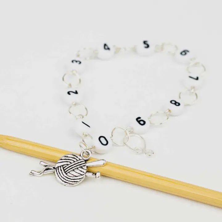 Yarn Ball Circle Chain Row Counter, Size: Small up to US 4/E Hook