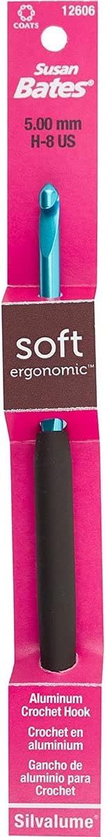 Silvalume Soft Ergonomic Crochet Hooks, Size: US E