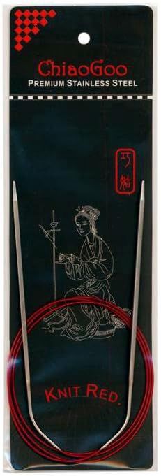 Knit Red Circular, Length: 9", Size: US 0