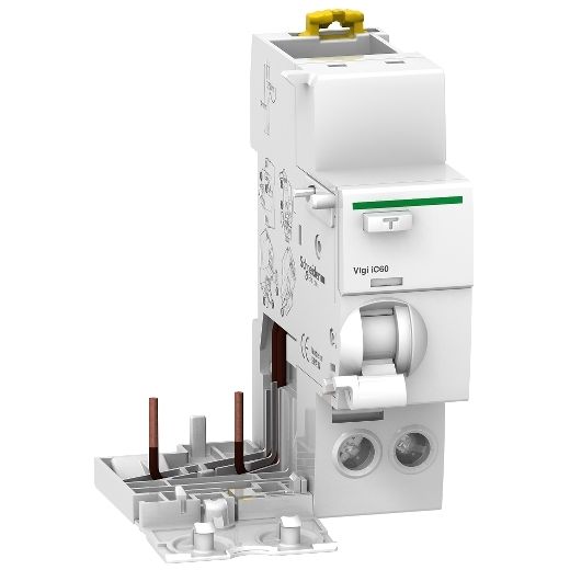 A9V41225, Vigi iC60, earth leakage add-on block, 2P, 25A, 30mA, AC type