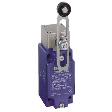 XCKJ10541H29, Limit switch XCK, thermoplastic plastic roller lever var. length, 1NC+1 NO, snap, M20