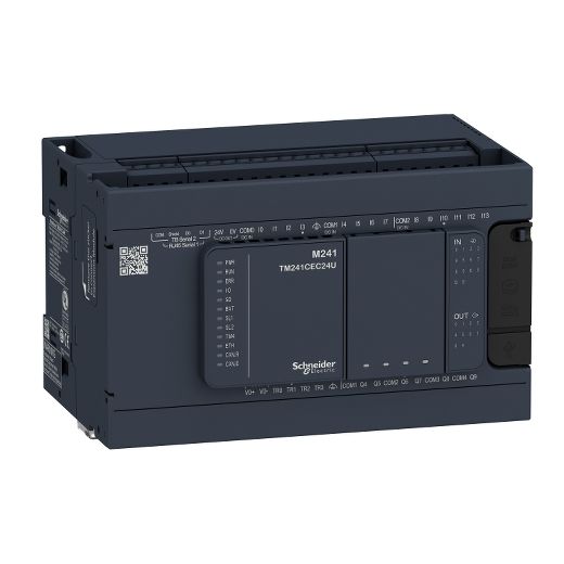 TM241C24R, Logic controller M241, 24 IO, relay, 100..240V AC