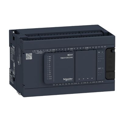 TM241C24R, Logic controller M241, 24 IO, relay, 100..240V AC