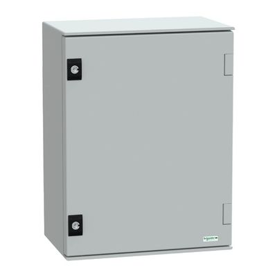 NSYPLM43G, Wall mounted polyester enclosure Thalassa PLM, plain door, 430x330x200mm, IP66