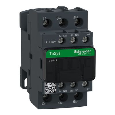 LC1D25P7, Contactor TeSys Deca, 3P(3NO), AC-3 <=440V, 25A, 230V AC 50/60Hz coil