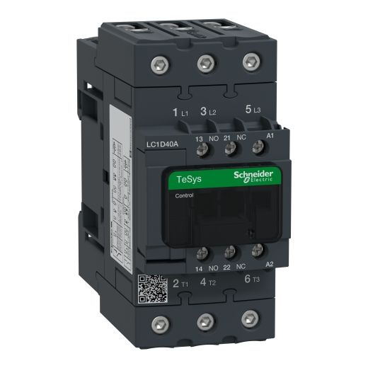 LC1D40AP7, Contactor TeSys Deca, 3P(3NO), AC-3 <=440V, 40A, 230V AC 50/60Hz coil