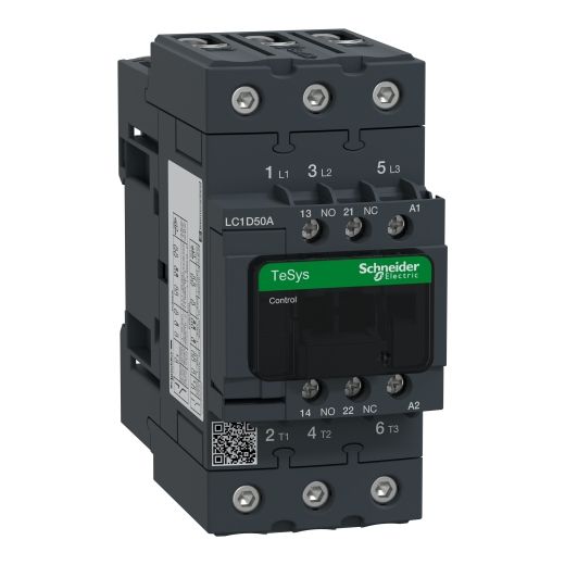 LC1D50AR7, Contactor TeSys Deca, 3P(3NO), AC-3 <=440V, 50A, 440V AC 50/60Hz coil