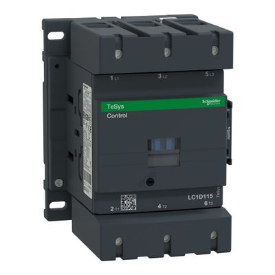 LC1D115P7, Contactor TeSys Deca, 3P(3NO), AC-3 <=440V, 115A, 230V AC 50/60Hz coil
