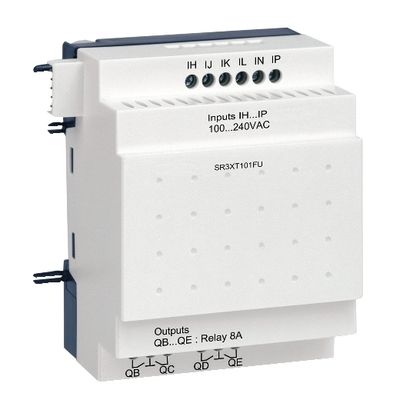 SR3XT101FU, Discrete IO extension module SR3, 10 I/O, 100..240V AC