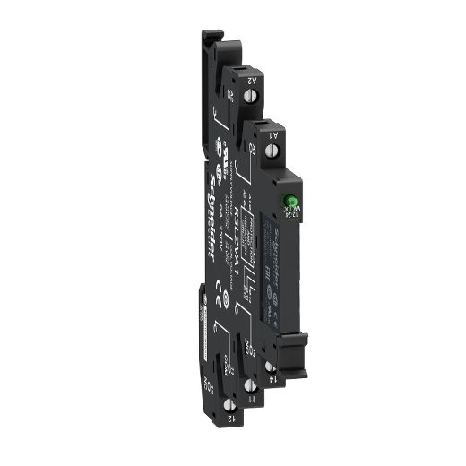 RSL1PVBU, Slim relay mounted on screw socket RSL, 6A, 1CO, LED, 24V AC/DC
