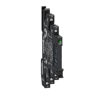 RSL1PVBU, Slim relay mounted on screw socket RSL, 6A, 1CO, LED, 24V AC/DC
