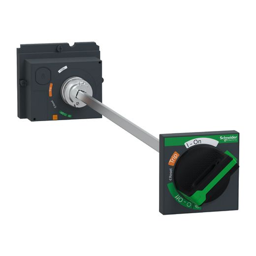 LV429338T, Extended rotary handle, ComPacT NSX100/160/250, black handle, shaft 185..600mm, IP55