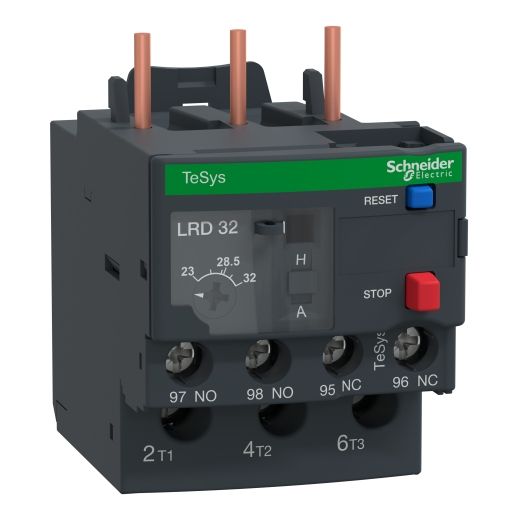 LRD32, Thermal overload relay TeSys Deca, 3P, 23-32A, 1NO+1NC, class 10A