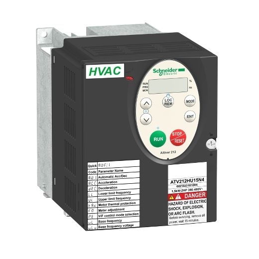 ATV212HU22N4, Altivar Building ATV212, 2.2kW, 323..528V, 3 phases, HVAC