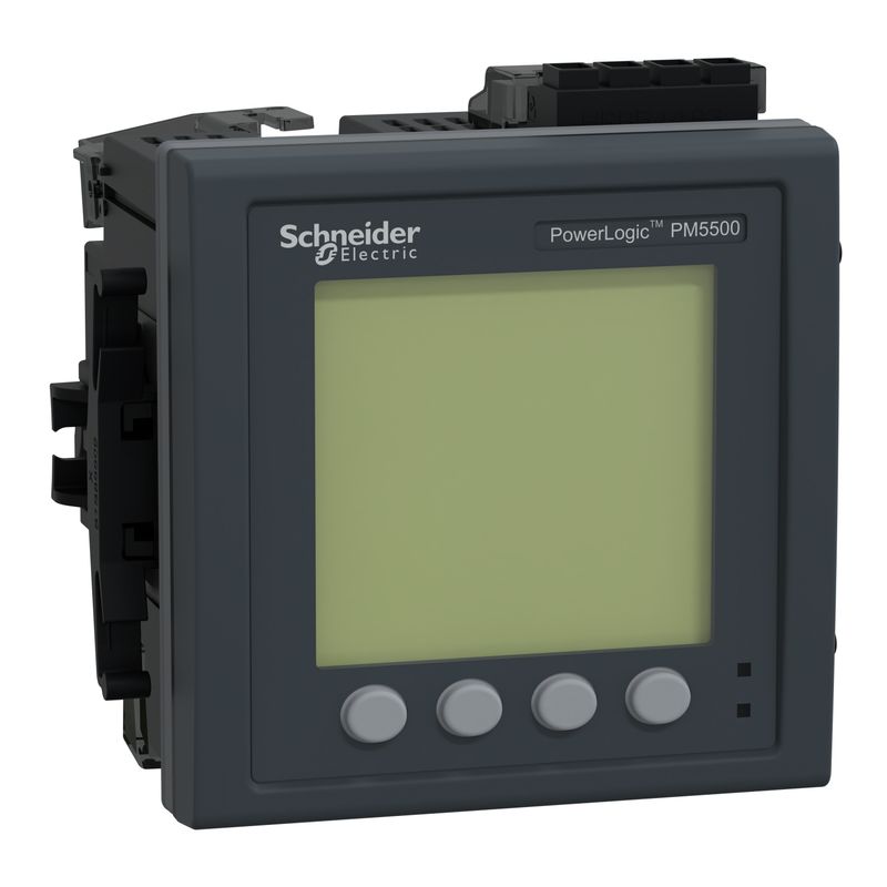 METSEPM5561, Power meter PowerLogic PM5561, up to 63th Harmonic, 4DI/2DO, 52 alarms, 2 ethernet, MID