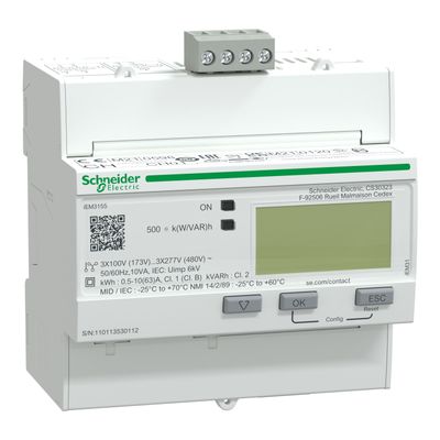A9MEM3155, Energy meter iEM3155, 63A, Modbus, 1DI/1DO, multi-tariff