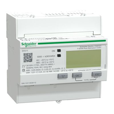 A9MEM3215, Energy meter iEM3255, CT, multi-tariff