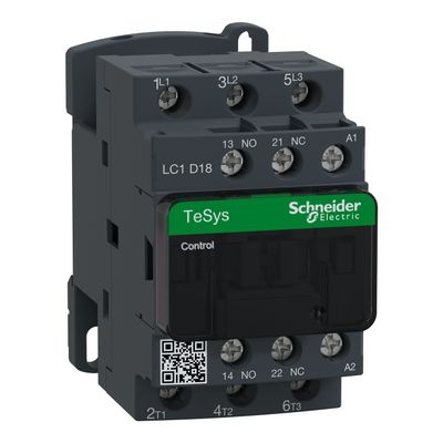 LC1D18R7, Contactor TeSys Deca, 3P(3NO), AC-3 <=440V, 18A, 440V AC 50/60Hz coil