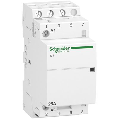 A9C20833, Contactor iCT, 3 poles, 3NO, 25A, 220..240V AC