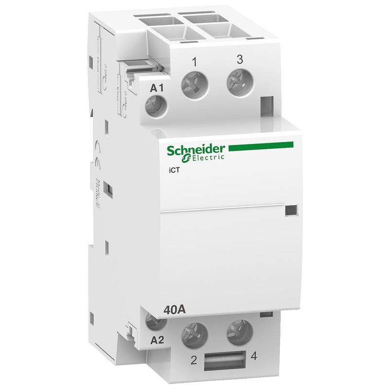 A9C20842, Contactor iCT, 2 poles, 2NO, 40A, 220..240V AC