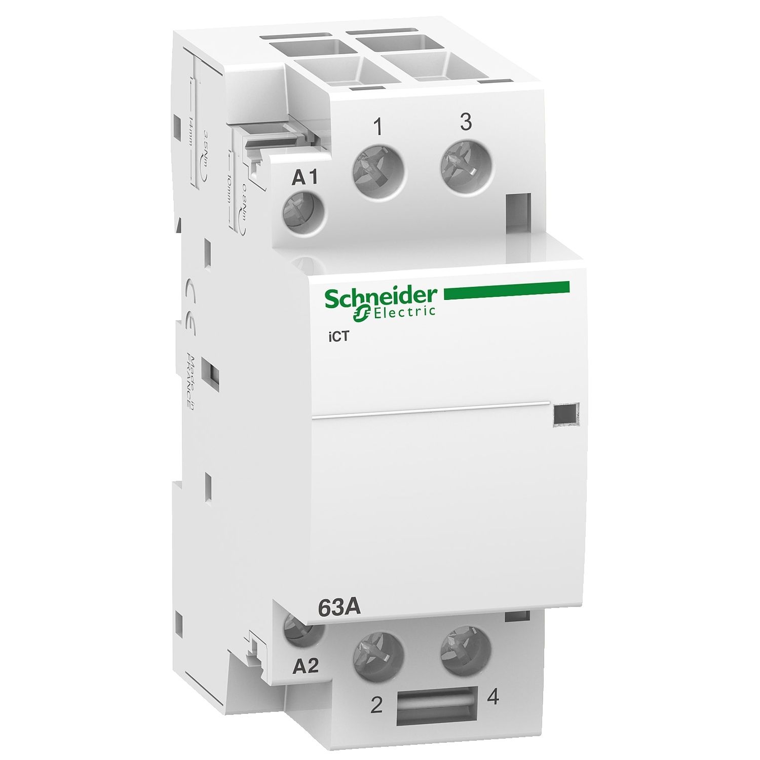 A9C20862, Contactor iCT, 2 poles, 2NO, 63A, 220..240V AC
