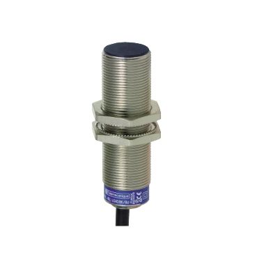 XS618B1PBL2, Inductive proximity XS6, M18, L62mm, brass, Sn=8mm, PNP, NC, 12..48V DC, cable 2 m