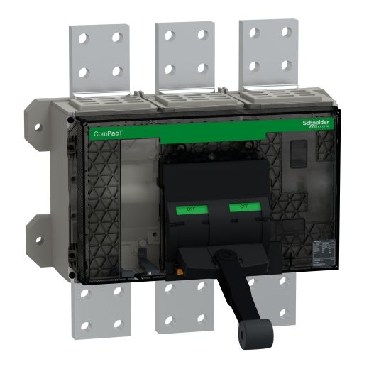C250N3FM, MCCB, ComPacT NS2500N, 50kA/415VAC, 3 poles, fixed, manually operated, without control unit, 2500A