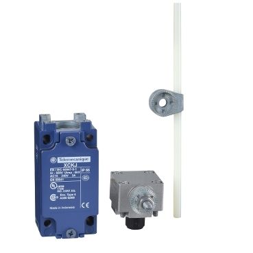 XCKJ10559H29, Limit switch XCK, thermoplastic round rod lever 6 mm, 1NC+1 NO, snap, M20
