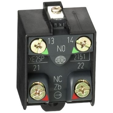 XE2SP2151, Limit switch contact block XES, 1NC+1 NO, snap action