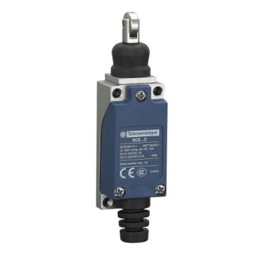 XCE103C, Limit switch XCE, steel roller plunger, vertical actuation, 1CO, IP65