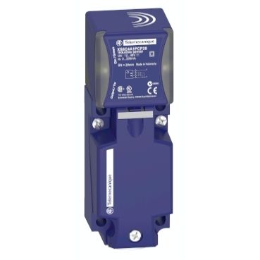 XS8C4A1PCP20, Inductive proximity XS8, 40x40x117, PBT, Sn=20mm, PNP, 1NO+1NC, 12..48V DC, terminals