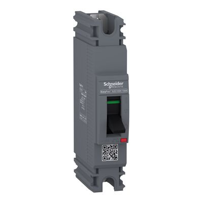 EZC100H1050, MCCB, EasyPact EZC100H, 25kA/240VAC, 1 pole, TMD 50A