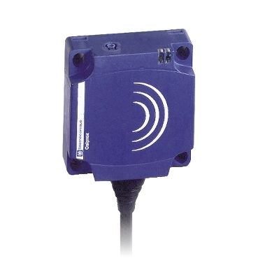XS7C1A1PAL2, Inductive proximity XS7, 40x40x15, PBT, Sn=15mm, PNP, NO, 12..48V DC, cable 2 m