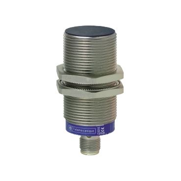 XS630B1PAM12, Inductive proximity XS6, M30, L74mm, brass, Sn=15mm, PNP, NO, 12..48V DC, M12