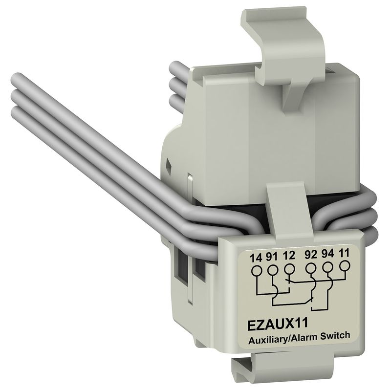 EZAUX11, EasyPact EZC100, auxiliary and alarm switch AL AX, 2CO