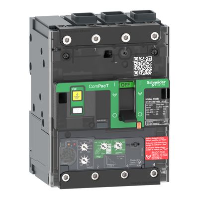 C11N34V050L, MCCB, ComPacT NSXm N, 50kA/415V AC, 3 poles, 50A, Micrologic 4.1 trip unit, EverLink connectors