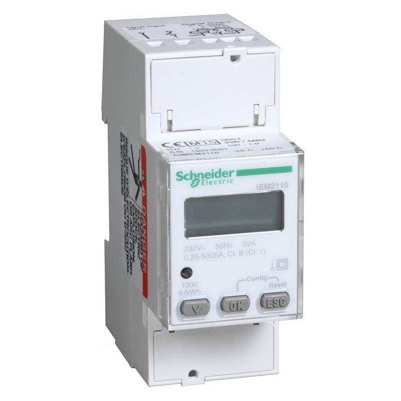 A9MEM2110, Energy meter iEM2110, 230V, 63A, pulse, MID