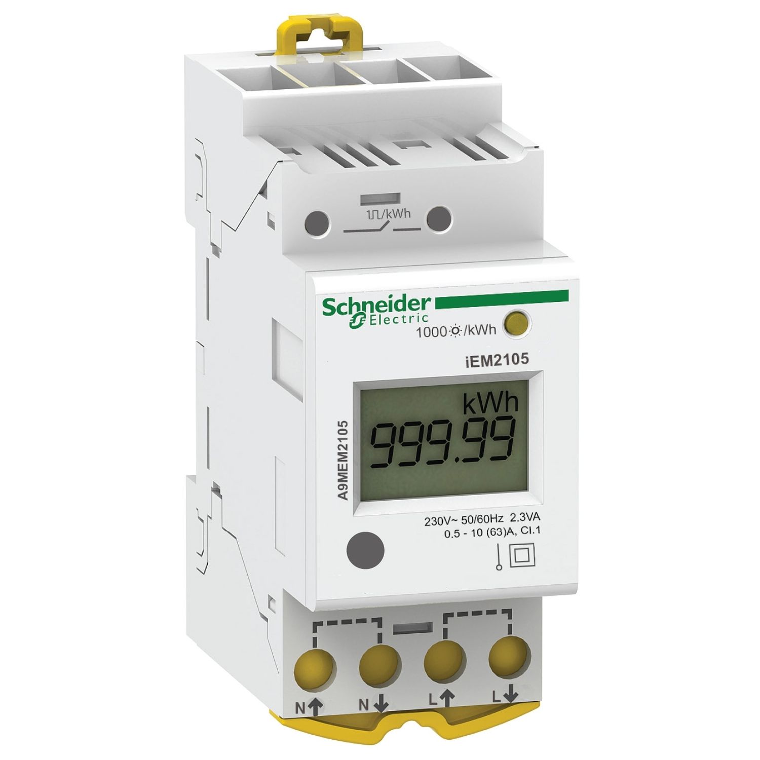 A9MEM2105, Energy meter iEM2105, 230V, 63A, pulse