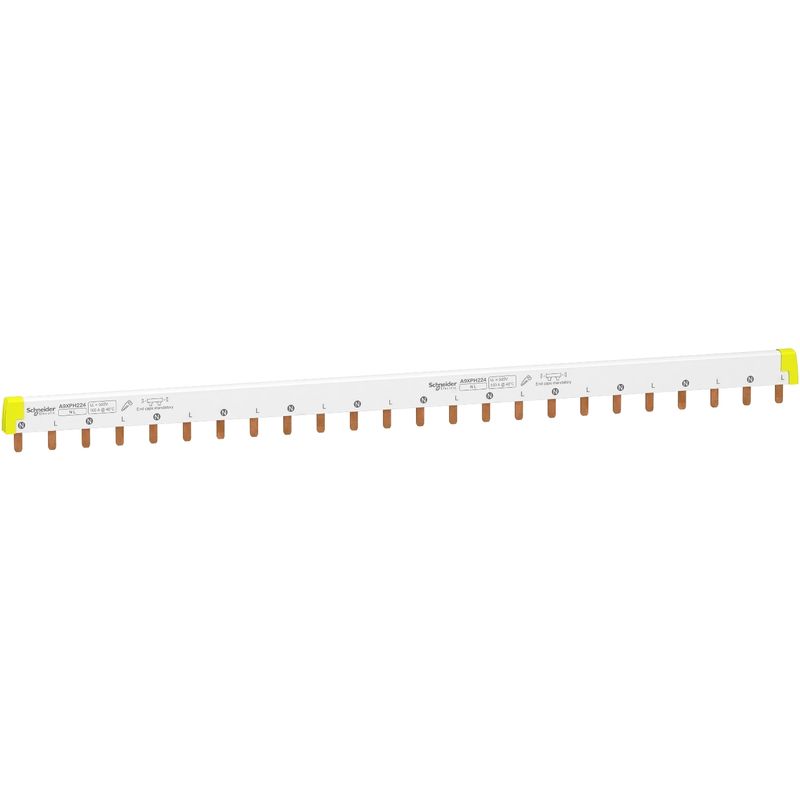 A9XPH224, Comb busbar A9X, 18mm pitch, 24 modules, 100A, 1L+N