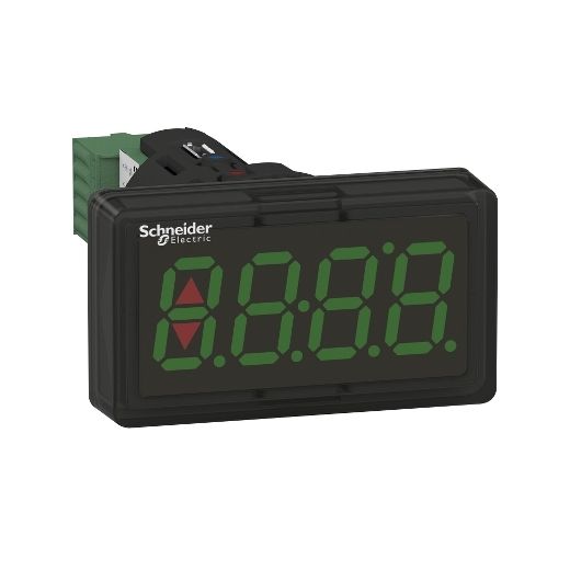 XBH1AA0G4, Display module XB5, Ø 22, plastic, black, 4 digit green, LED display, 4..20mA input