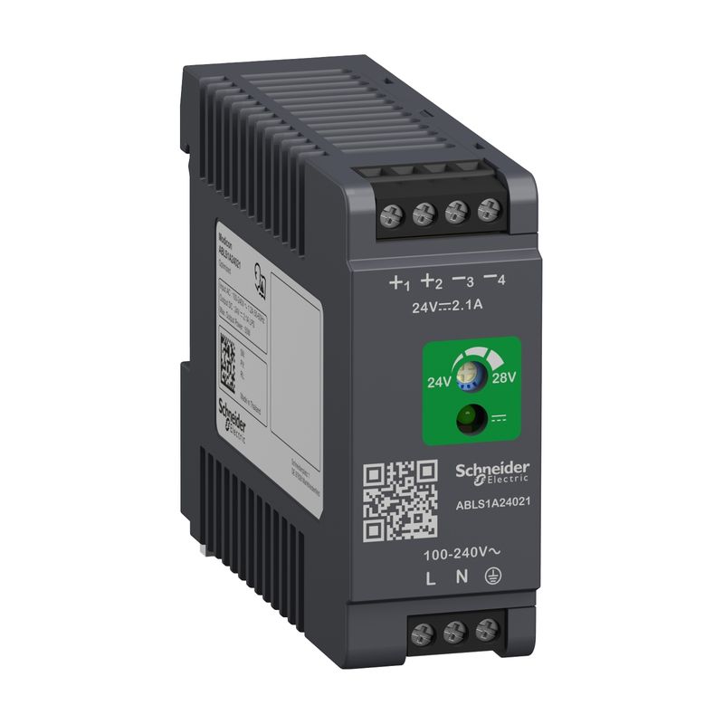 ABLS1A24021, Regulated power supply ABLS1, single phase 100..240V AC, 24V DC, 50W, 2.1A