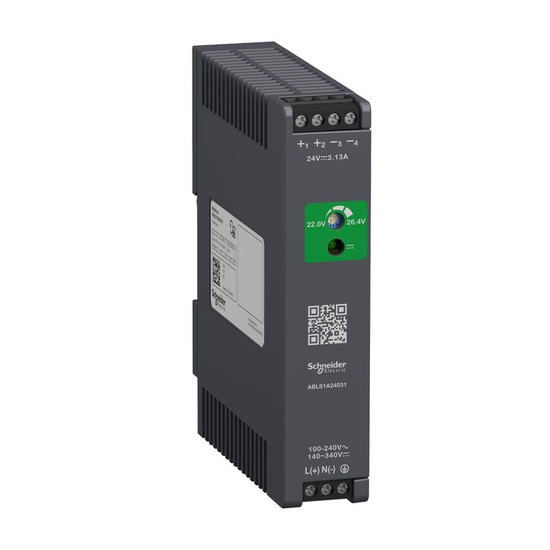 ABLS1A24031, Regulated power supply ABLS1, single phase 100..240V AC, 24V DC, 75W, 3.1A