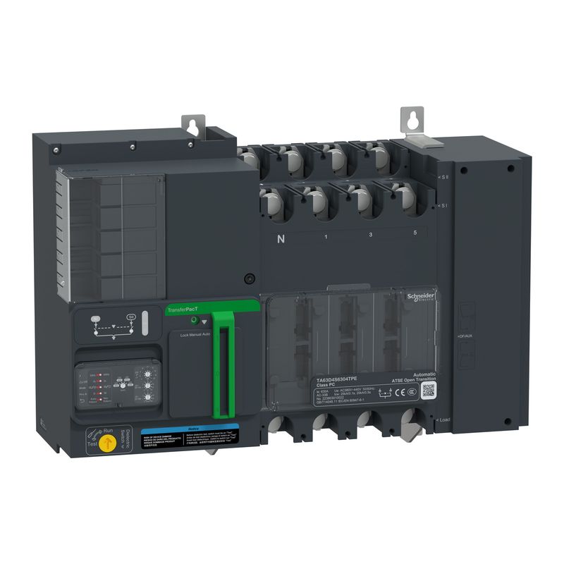 TA63D4S4004TPE, Automatic transfer switch TransferPact, 400A, 400V, 4P, rotary, frame 630A