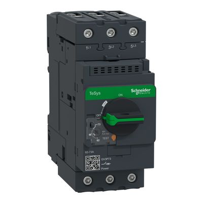 GV3P73, Motor circuit breaker TeSys Deca GV3, 3P, 62..73A, thermal magnetic, EverLink terminals