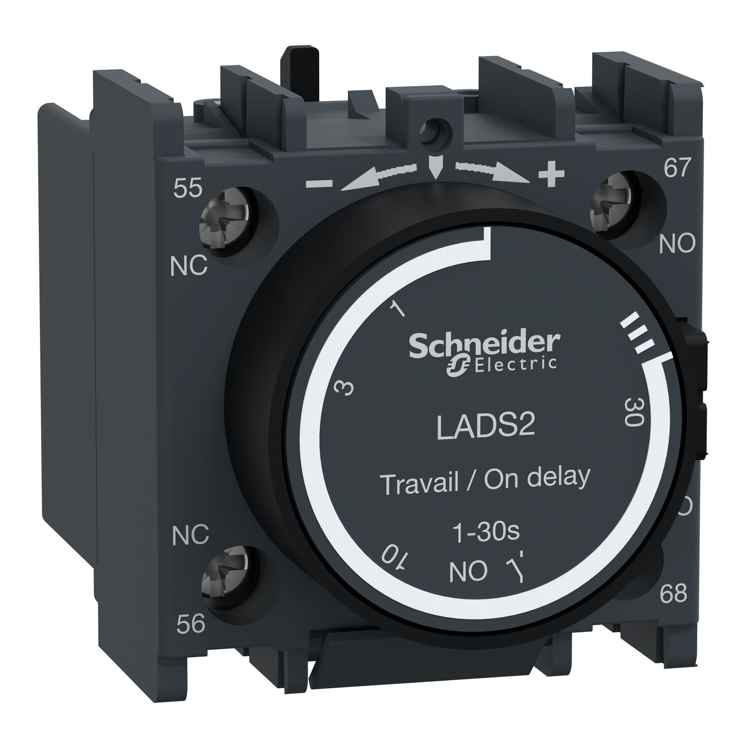 LADS2, On delay (S/D) timer block TeSys D, 1NO+1NC, 1..30s, screw clamp terminals