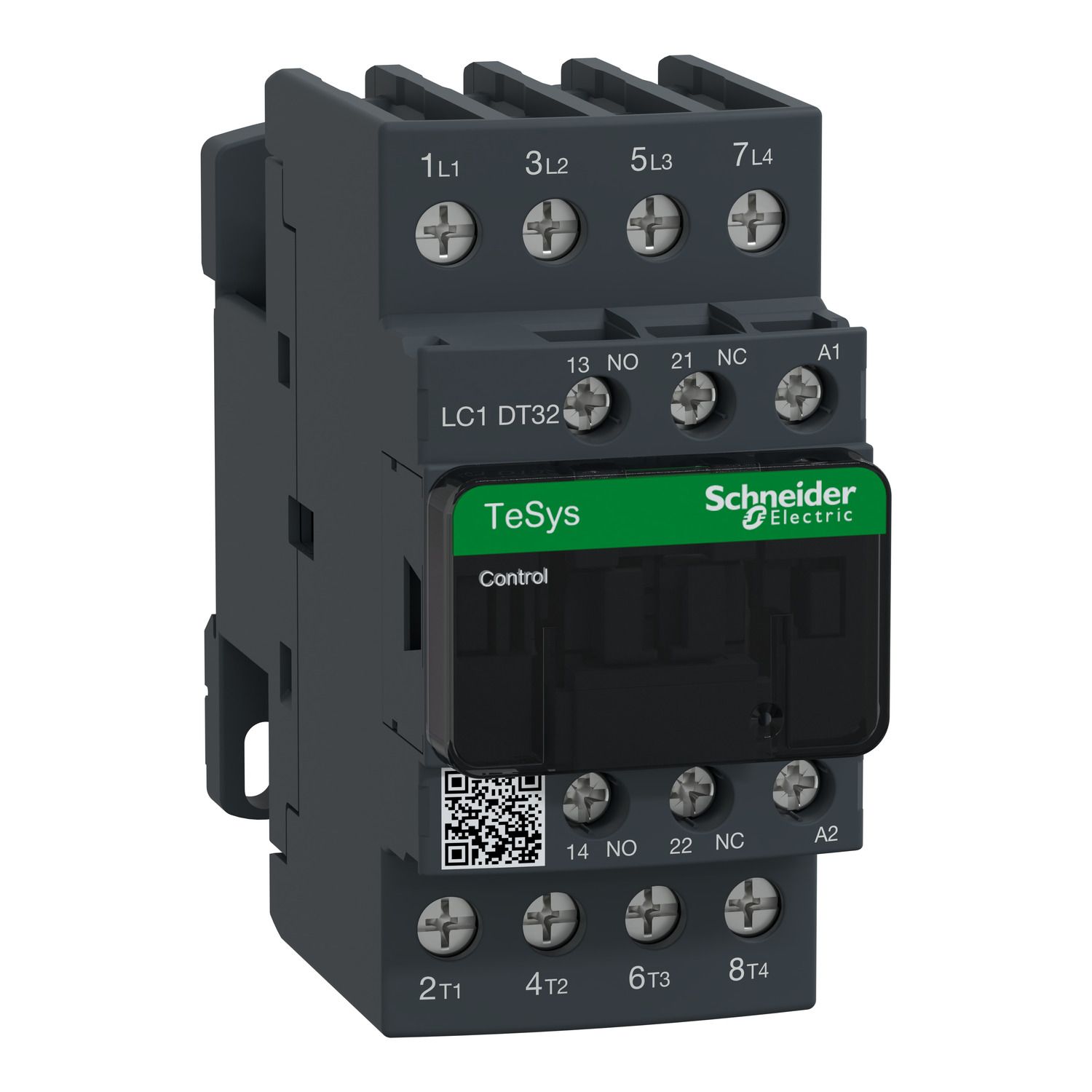 LC1DT32P7, Contactor TeSys Deca, 4P(4NO), AC-1 <=440V, 32A, 230V AC 50/60Hz coil