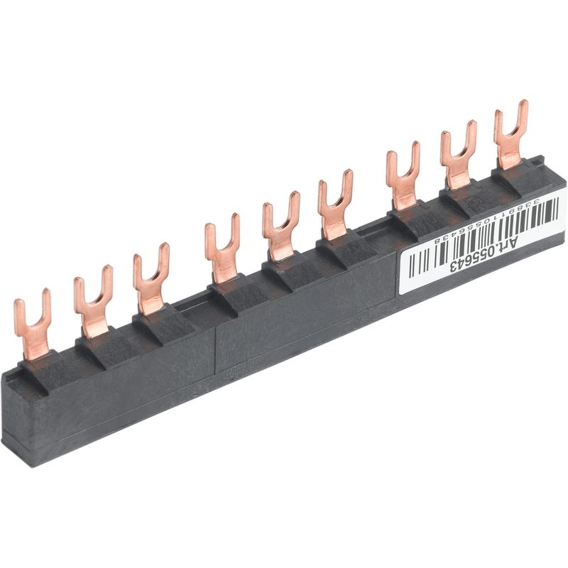 GV2G345, Comb busbar GV2, 63A, 3 tap-offs, 45mm pitch