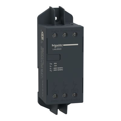 LA9LB920, Current limiter TeSys U/TeSys GV2, 32A/690V, Iq 100kA@440V, DIN rail mounting